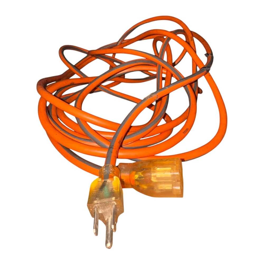 15 FT HEAVY-DUTY ORANGE EXTENSION CORD 3-PRONG ELECTRICAL POWER CABLE0